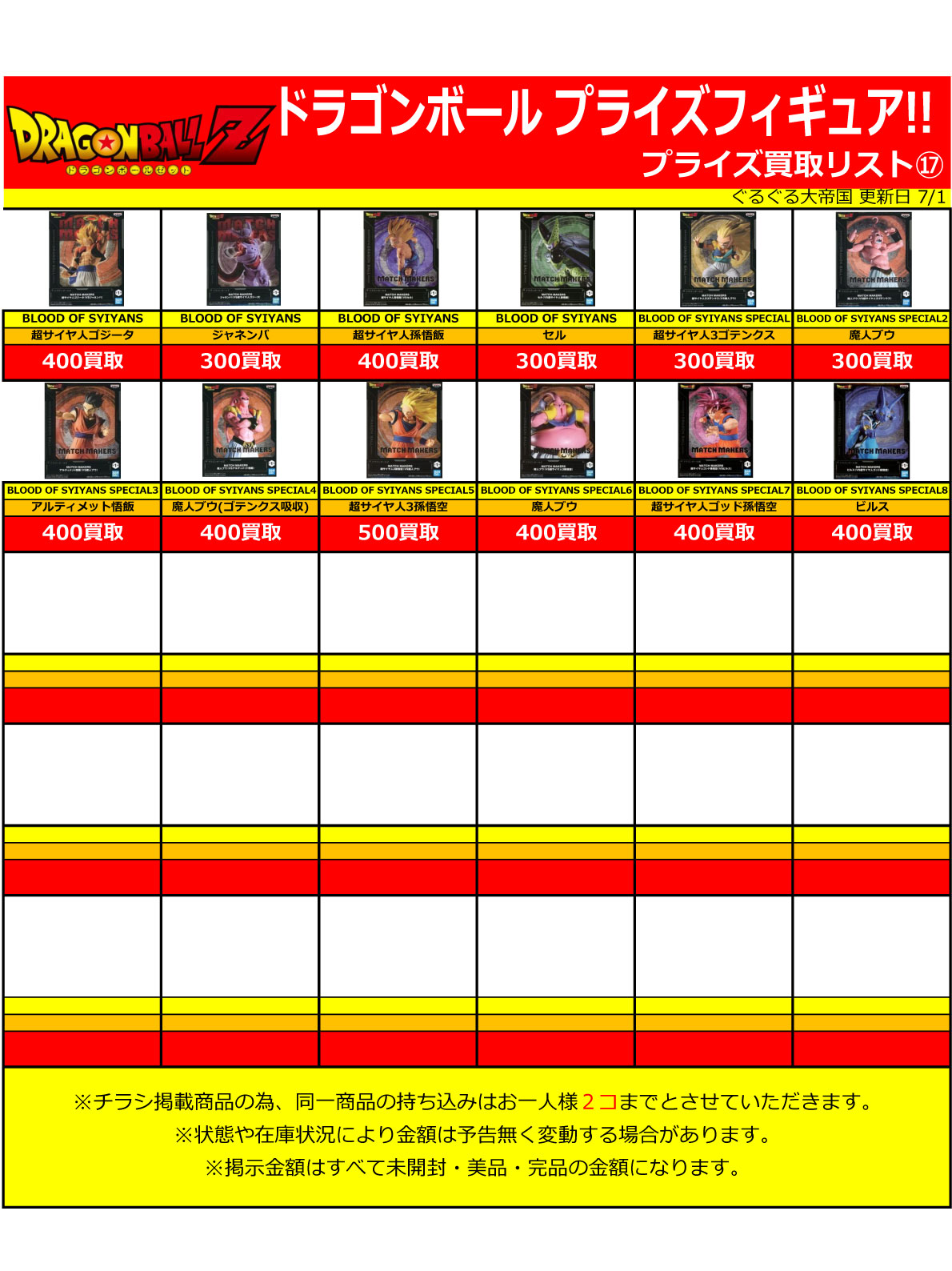 おもちゃ強化買取商品