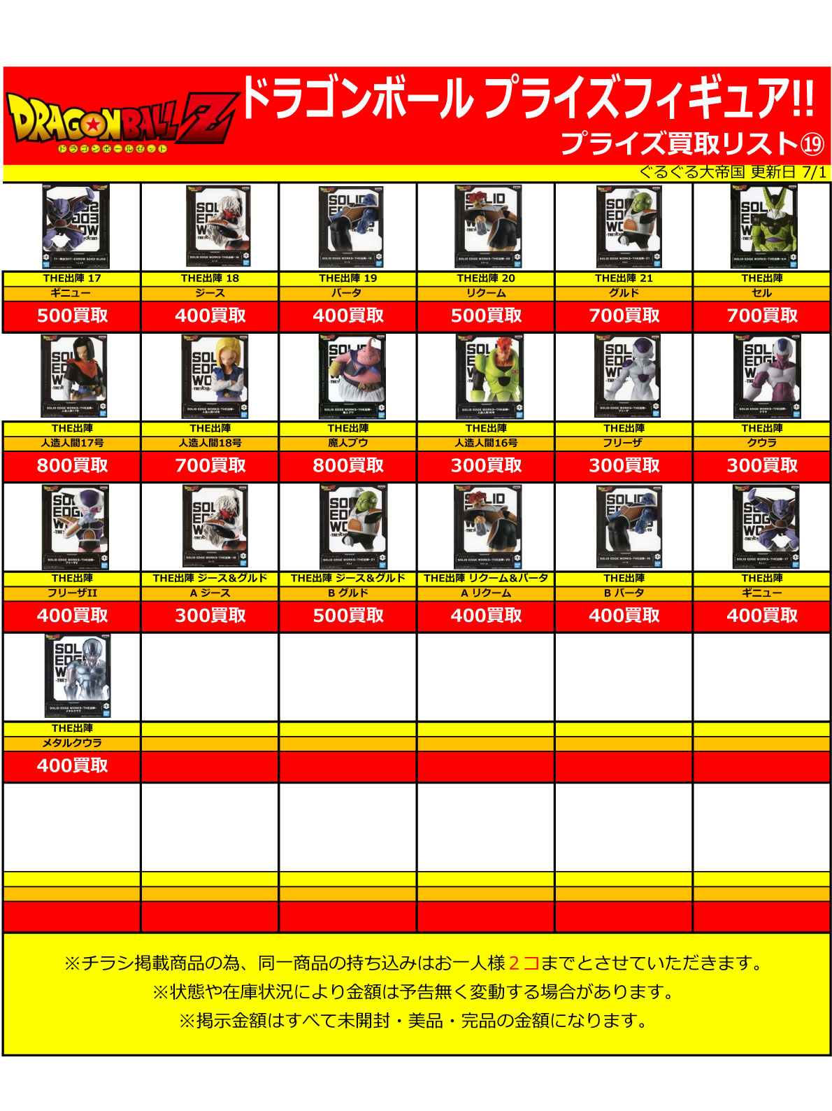 おもちゃ強化買取商品