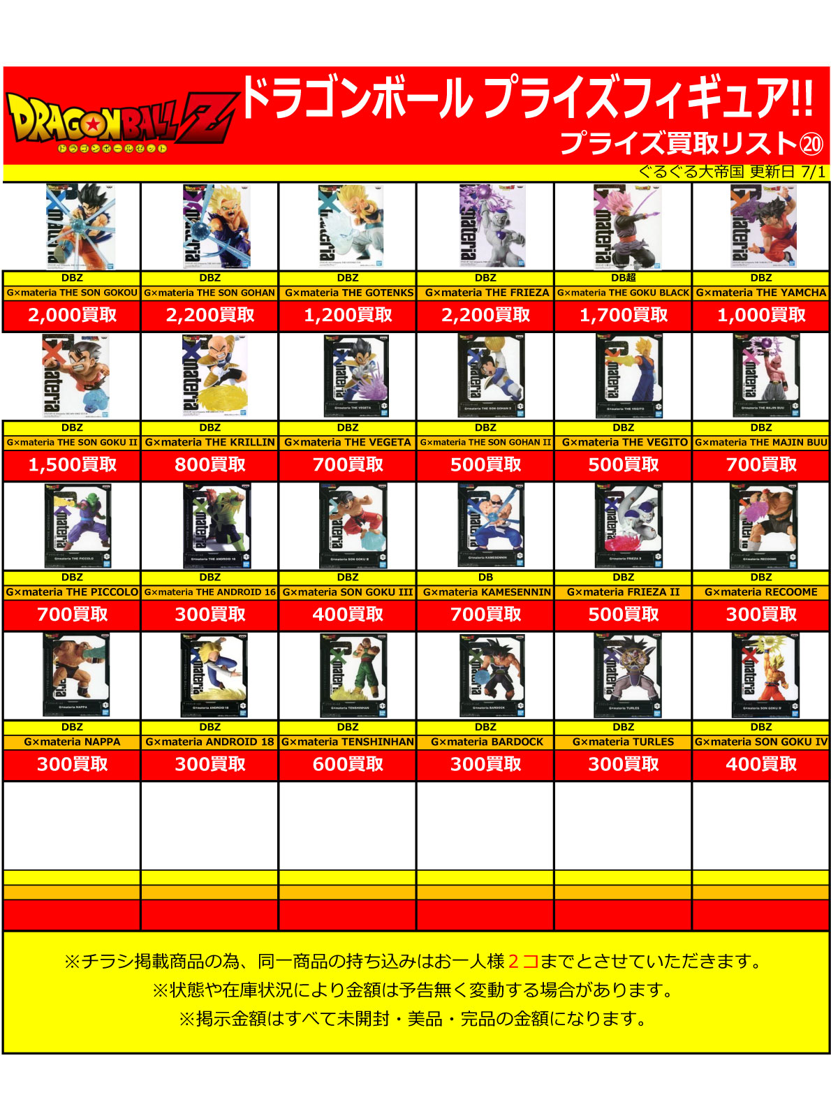 おもちゃ強化買取商品