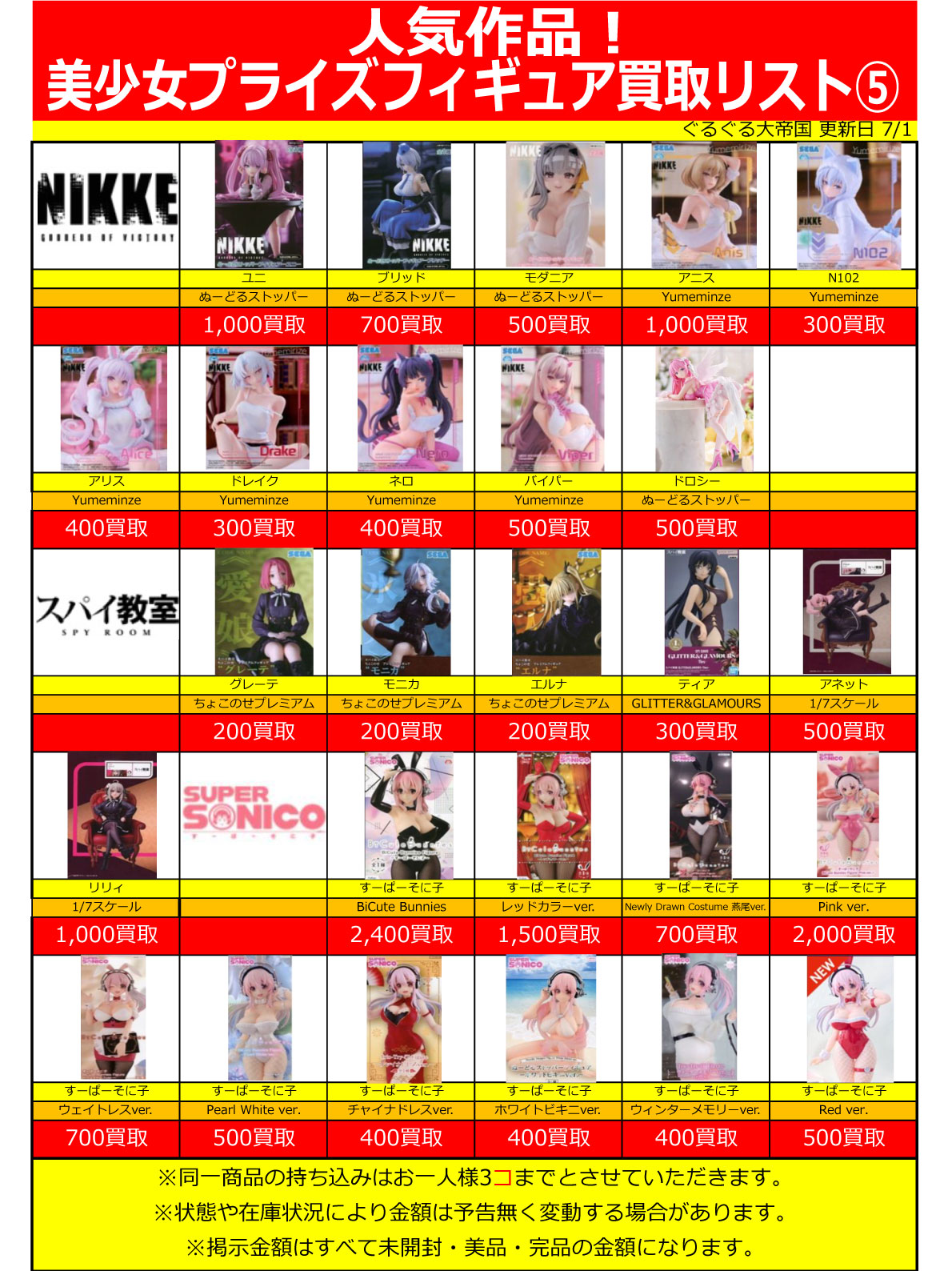 おもちゃ強化買取商品