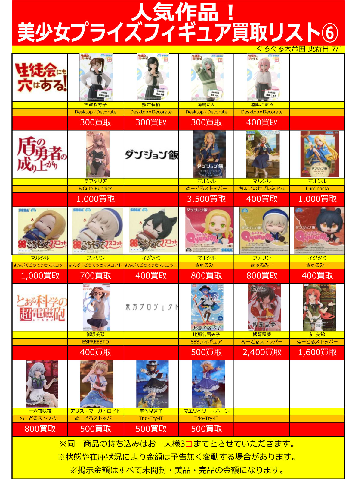 おもちゃ強化買取商品