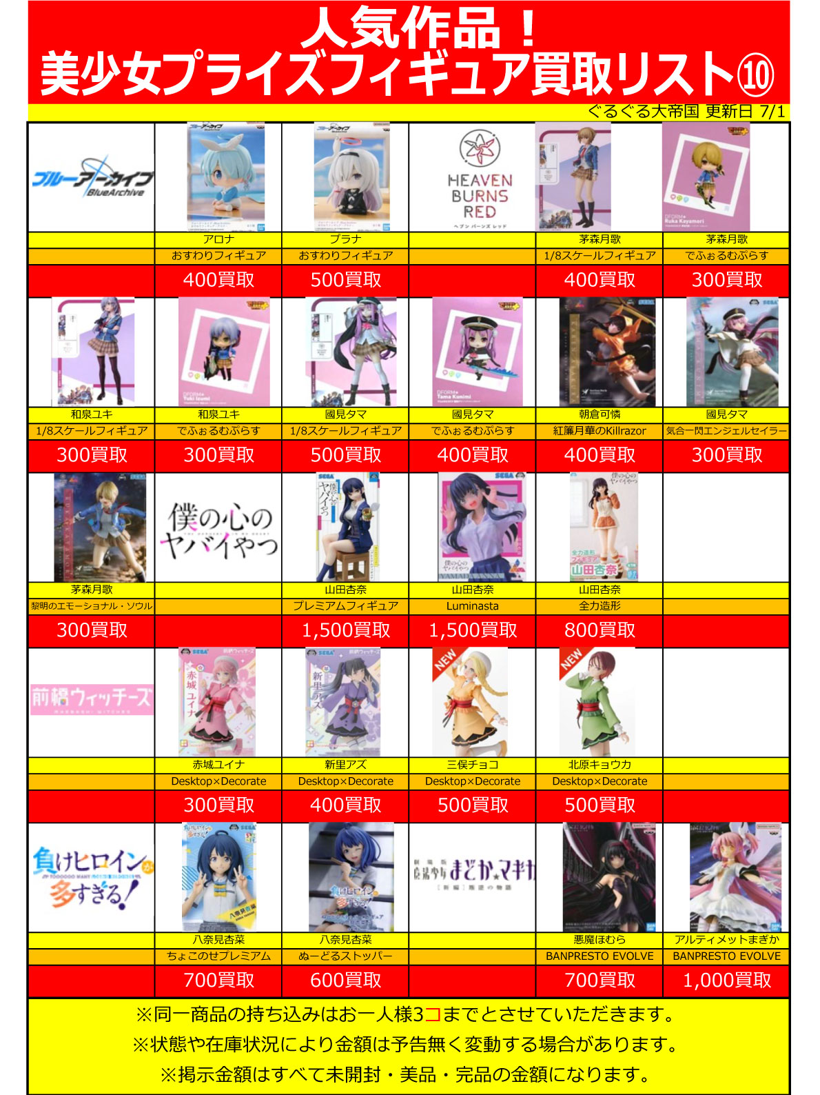 おもちゃ強化買取商品