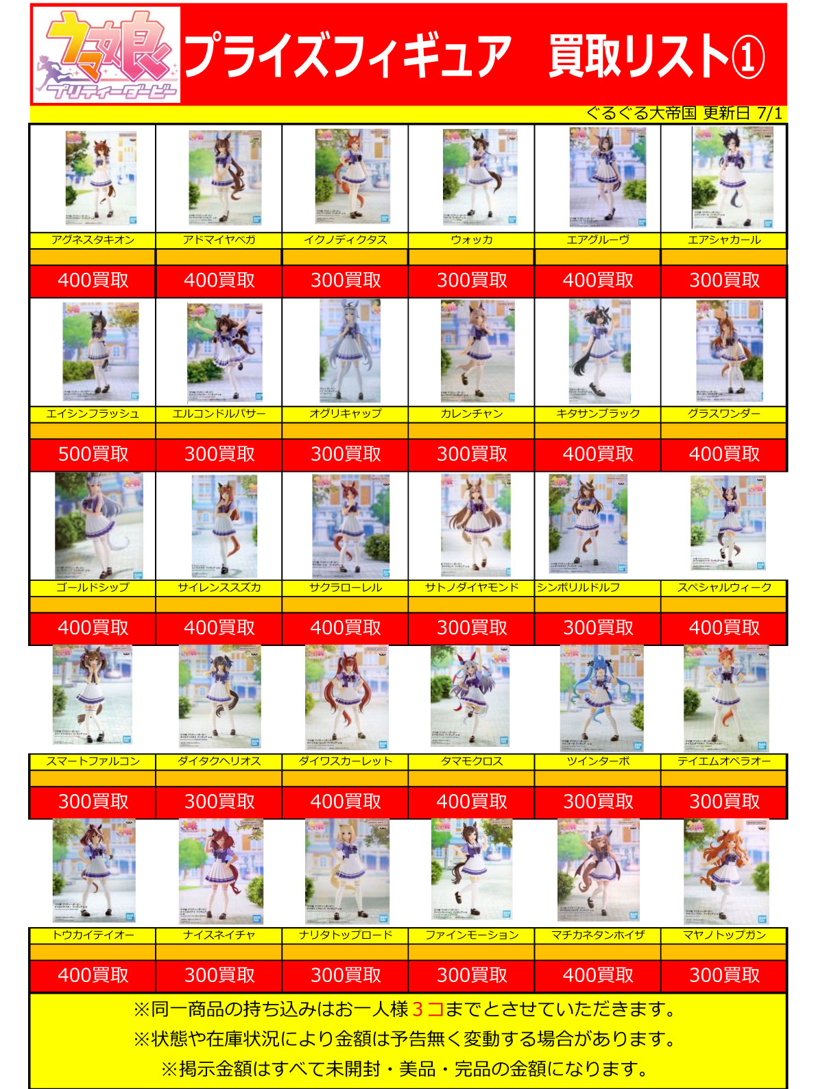 おもちゃ強化買取商品