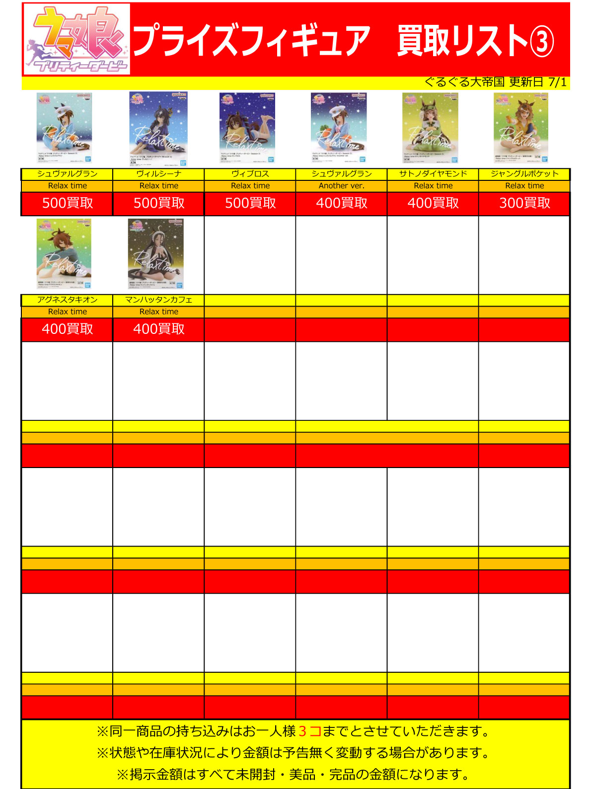 おもちゃ強化買取商品