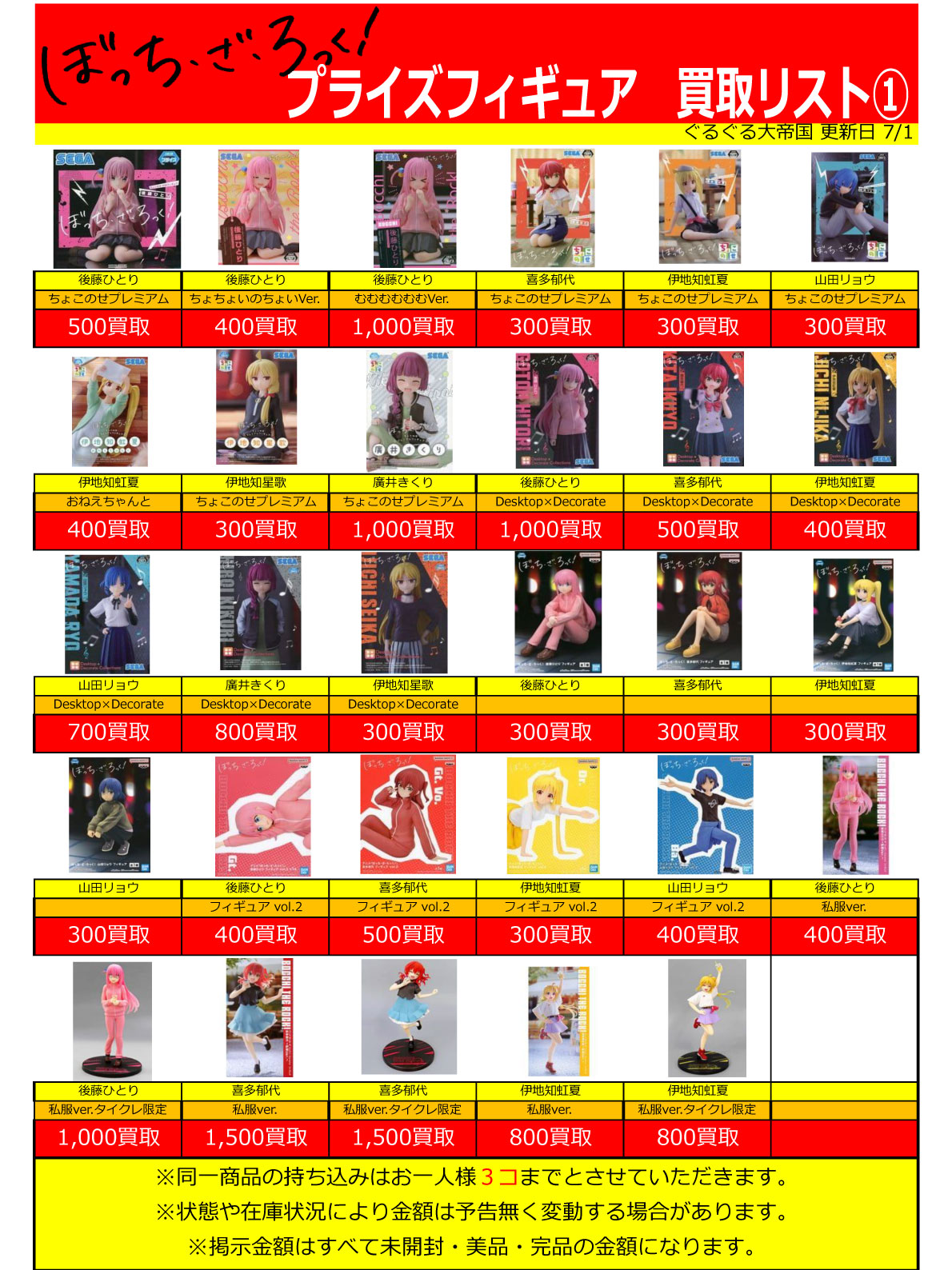 おもちゃ強化買取商品